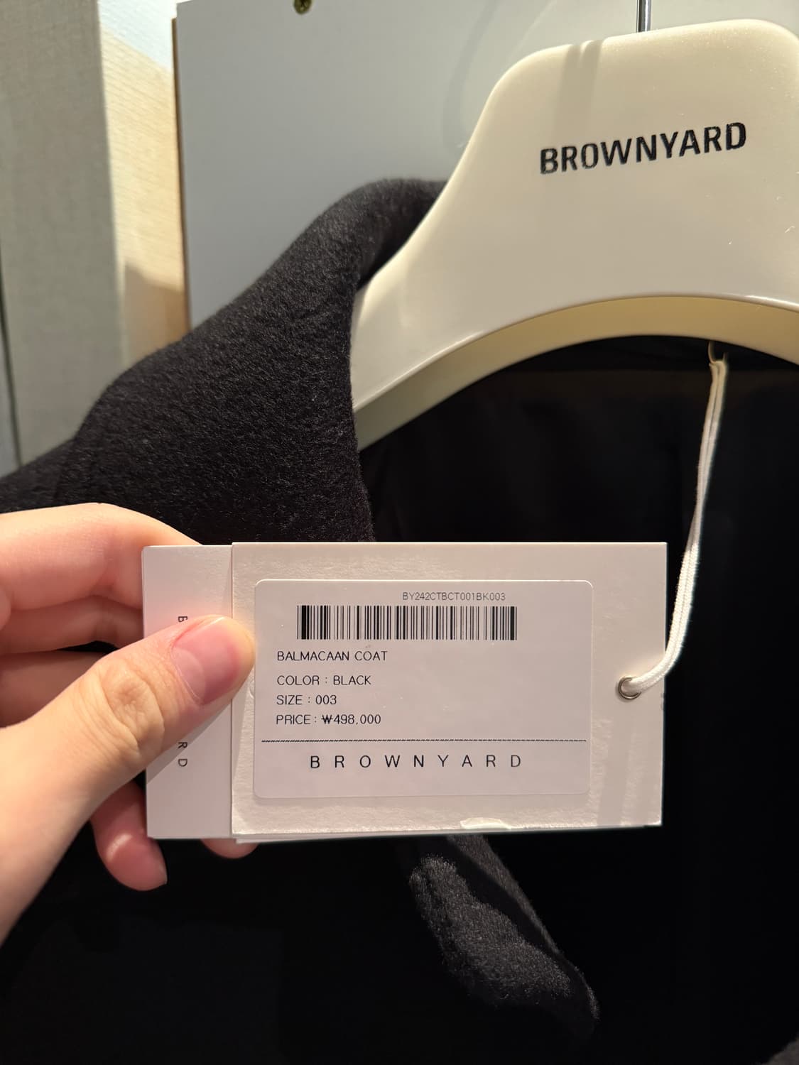 [25FW]브라운야드 발마칸 코트 블랙 3 사이즈 (25fw) 상품이미지3
