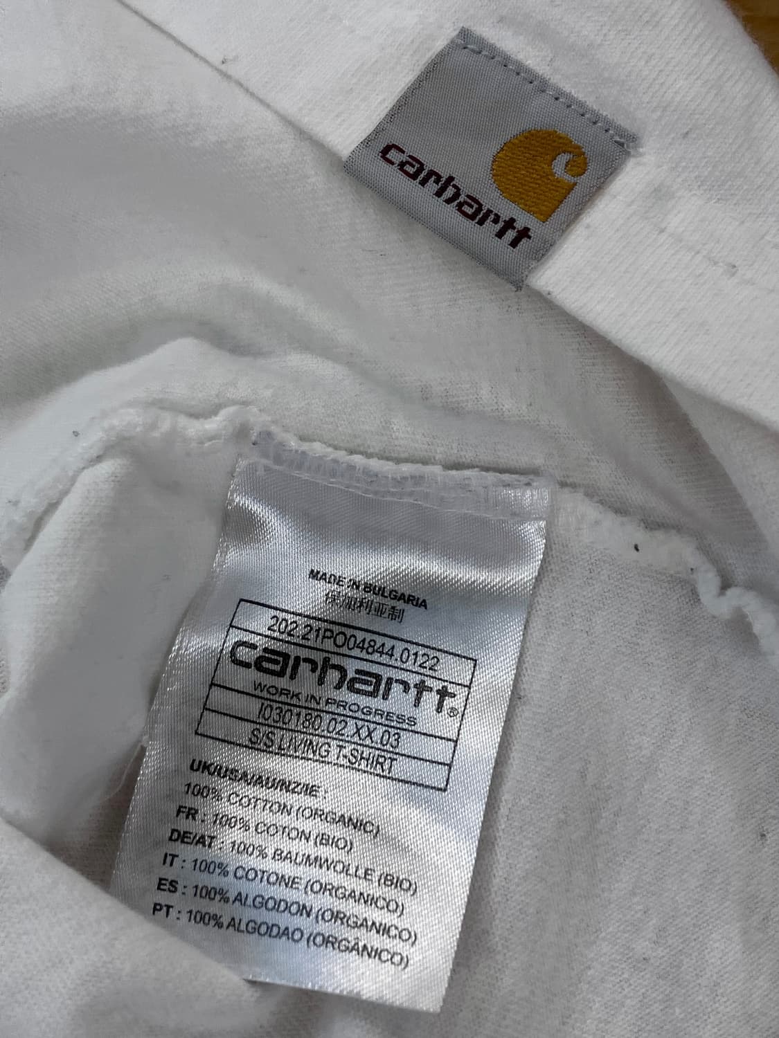 칼하트 반팔 티셔츠 화이트 L #csz3860 상품이미지5