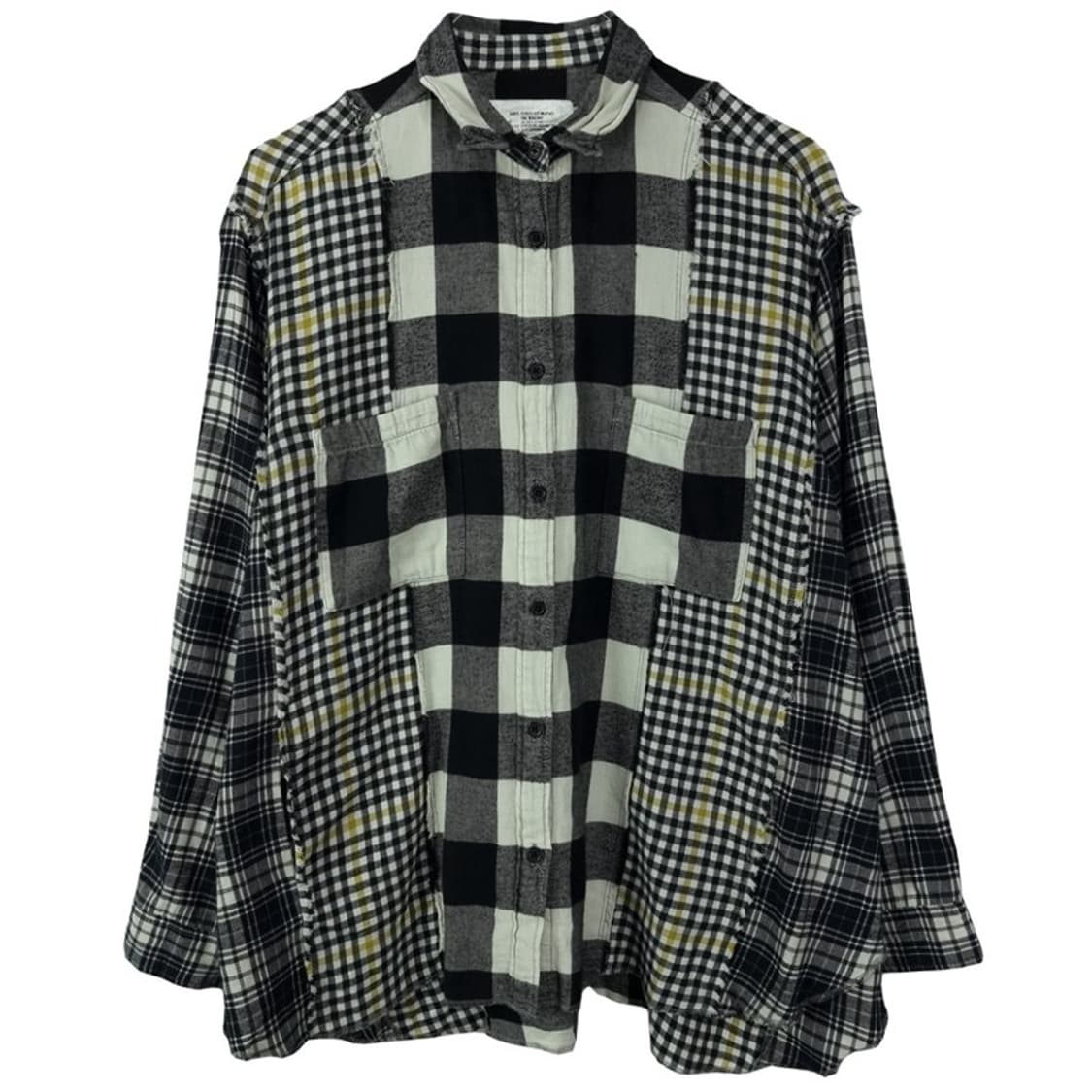 [니코앤드] 멀티 체크 믹스드 오버핏 셔츠 M19697 상품이미지2