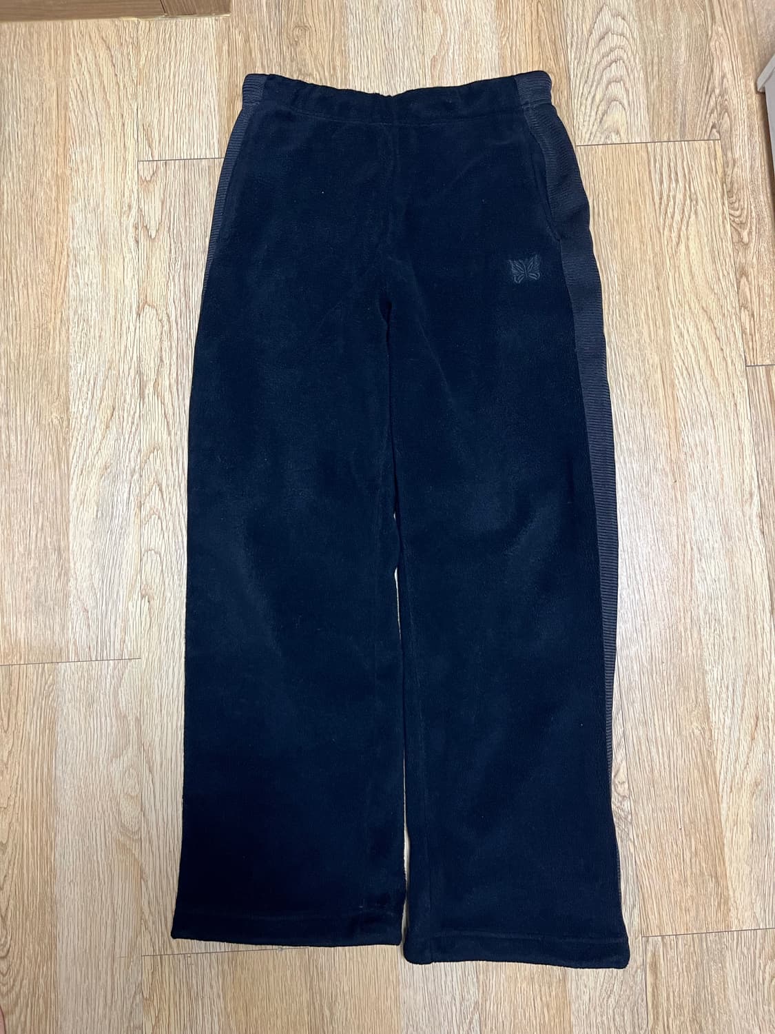 니들스x유니클로 후리스 와이드 팬츠 블랙 상품이미지2