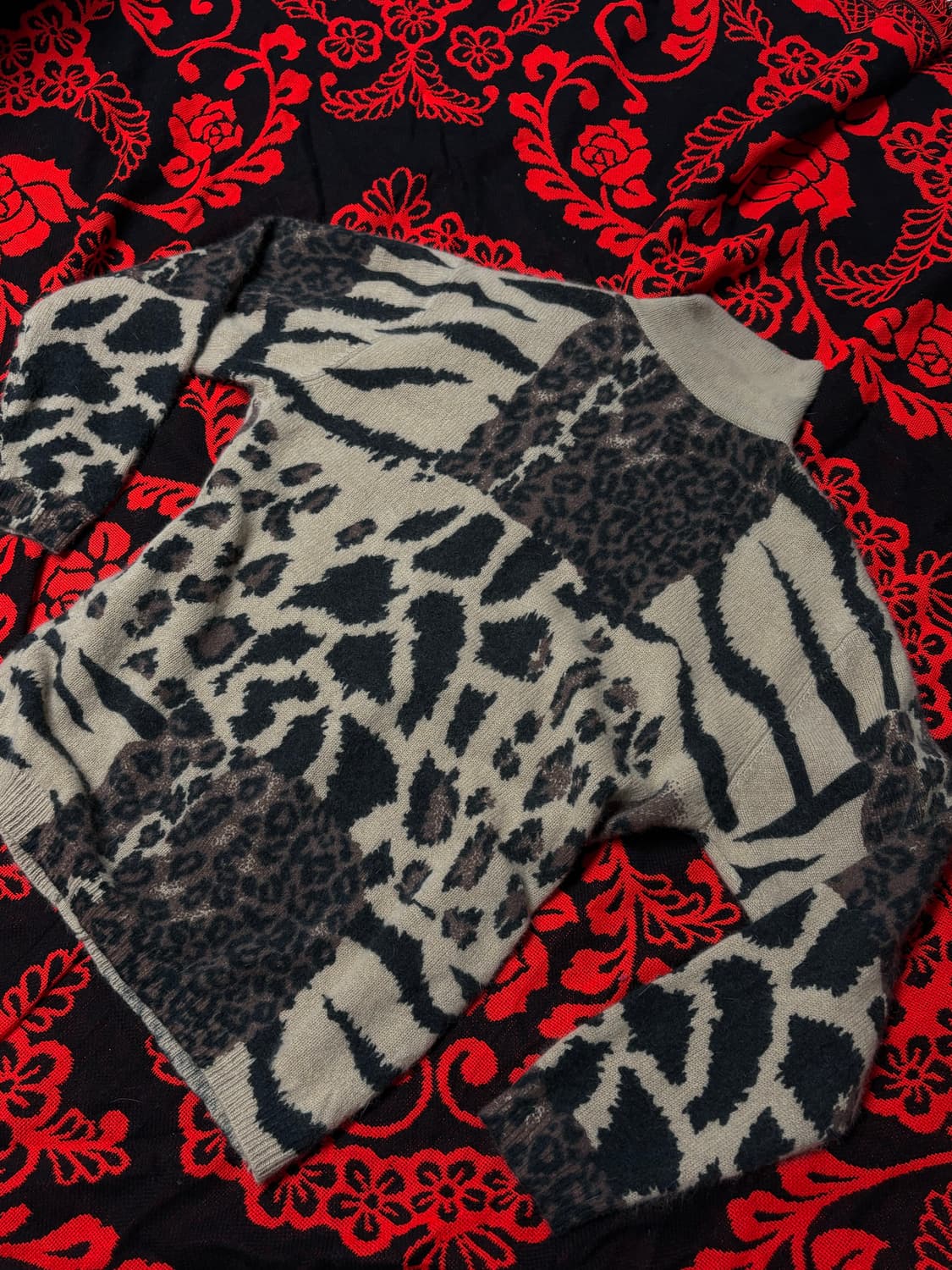 y2k punk grunge lambs wool knit 상품이미지4