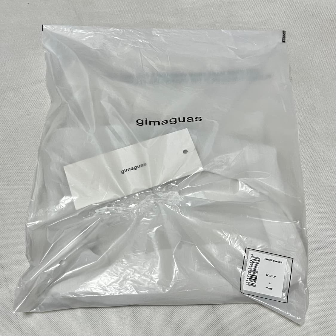 [XS,S,M]기마구아스 Boa 시어 홀터넥 슬리브리스 탑/화이트 상품이미지4