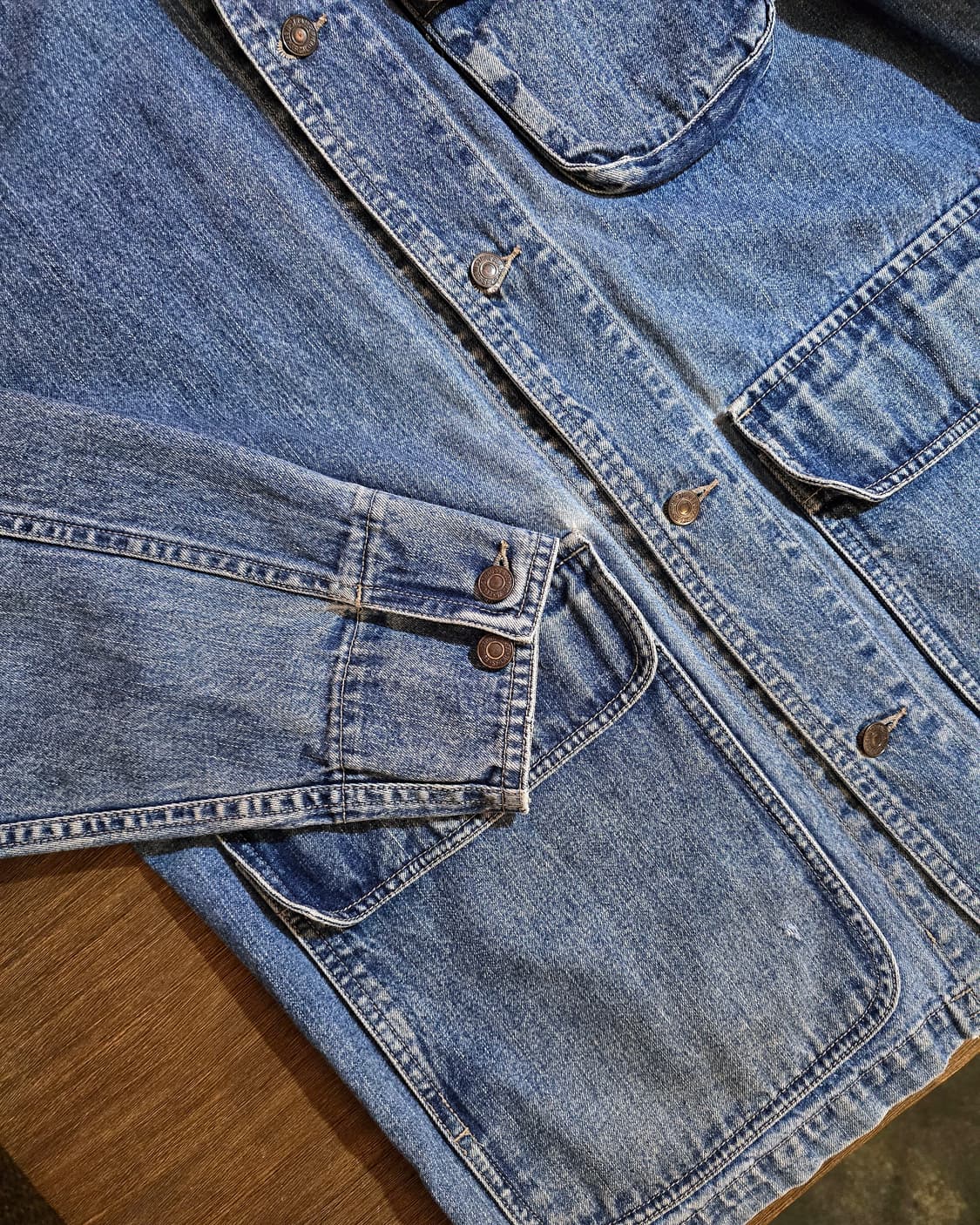 90s 리바이스 스웨이드 카라 데님 초어 자켓 (Levis) 상품이미지5
