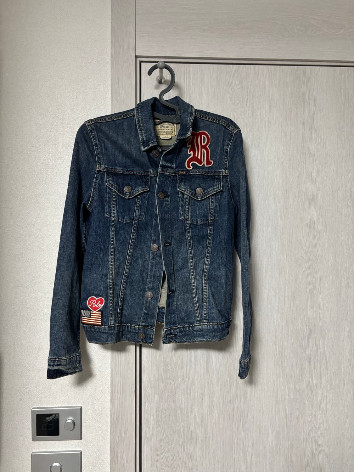 정품 폴로랄프로렌 데님 바시티 청자켓 14사이즈 상품이미지1
