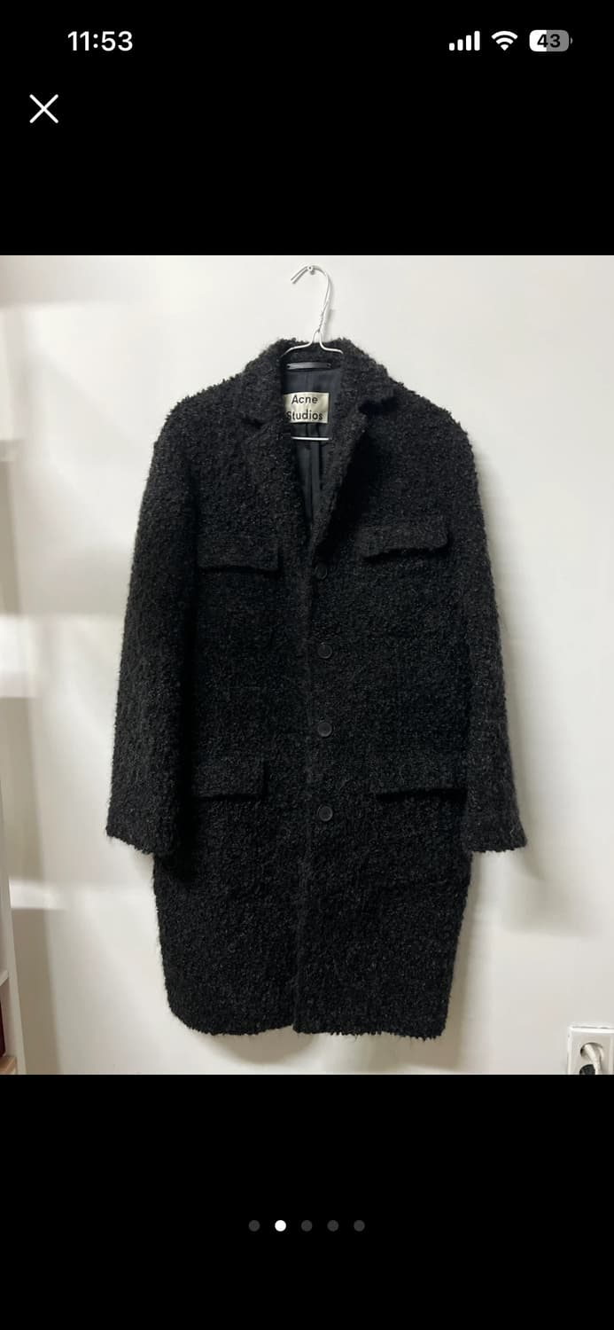 아크네스튜디오 블랙 부클 코트 상품이미지2