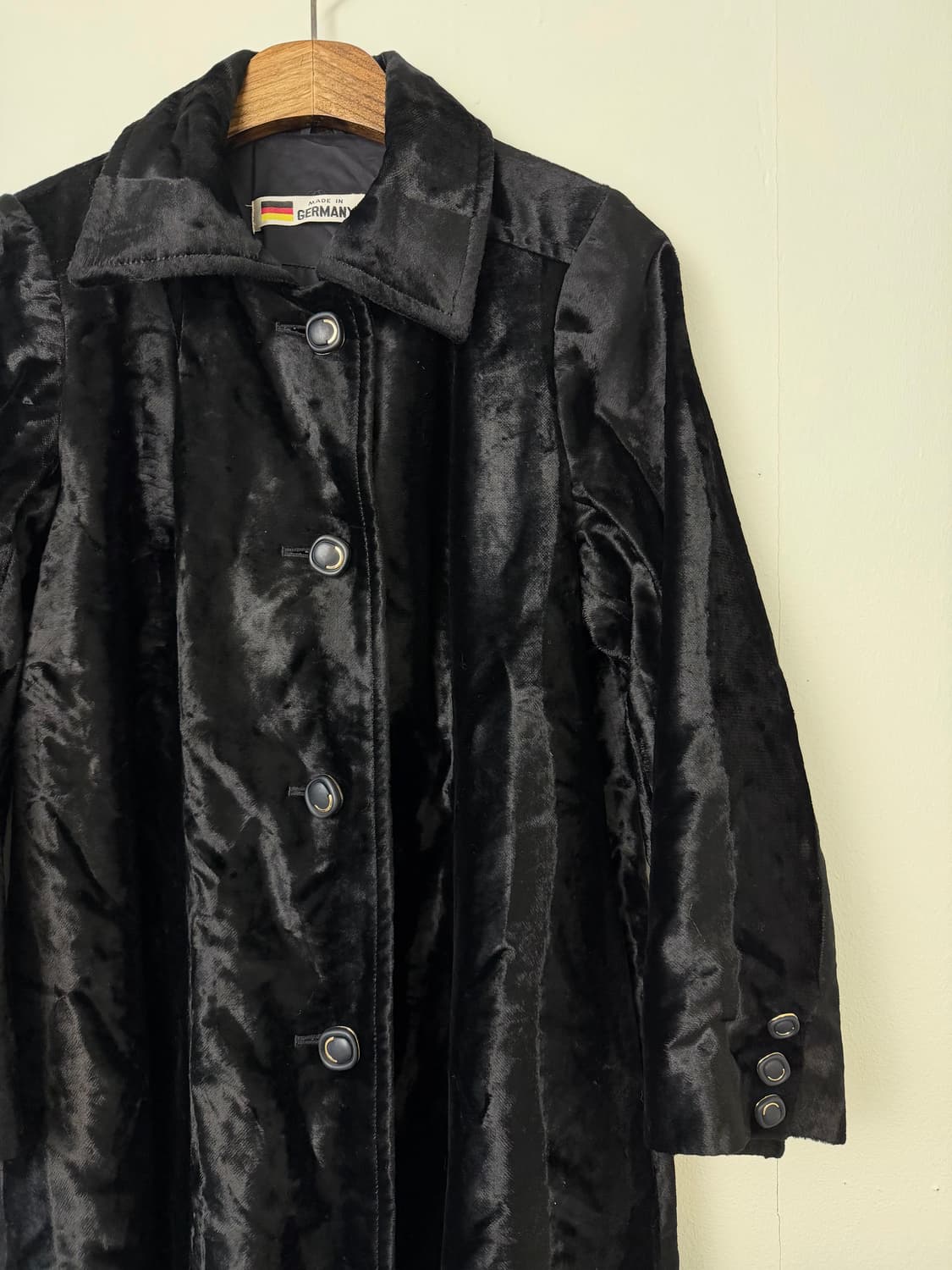 90s 초기 독일제 빈티지 벨벳 코트 상품이미지3