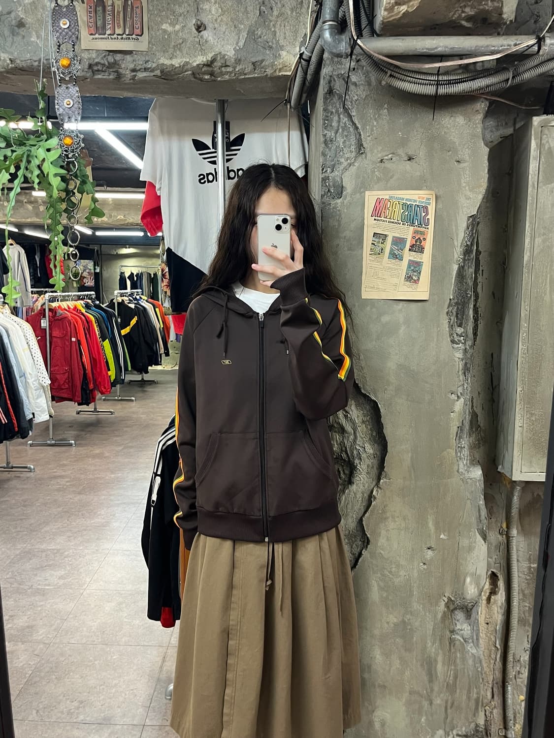 리복 후드 져지 브라운 #csz1771 상품이미지2