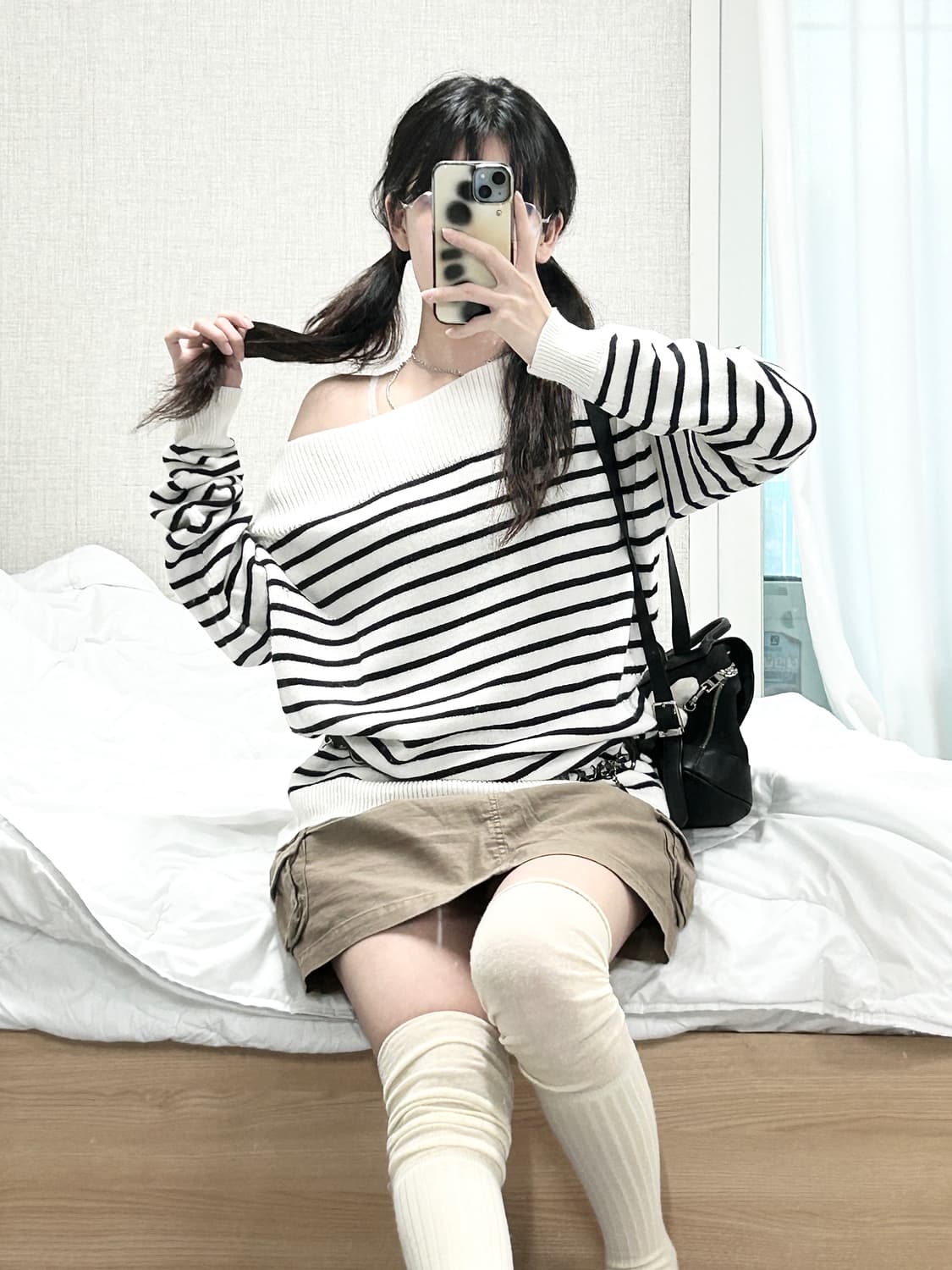 갭 단가라 오프숄더 니트 상품이미지5