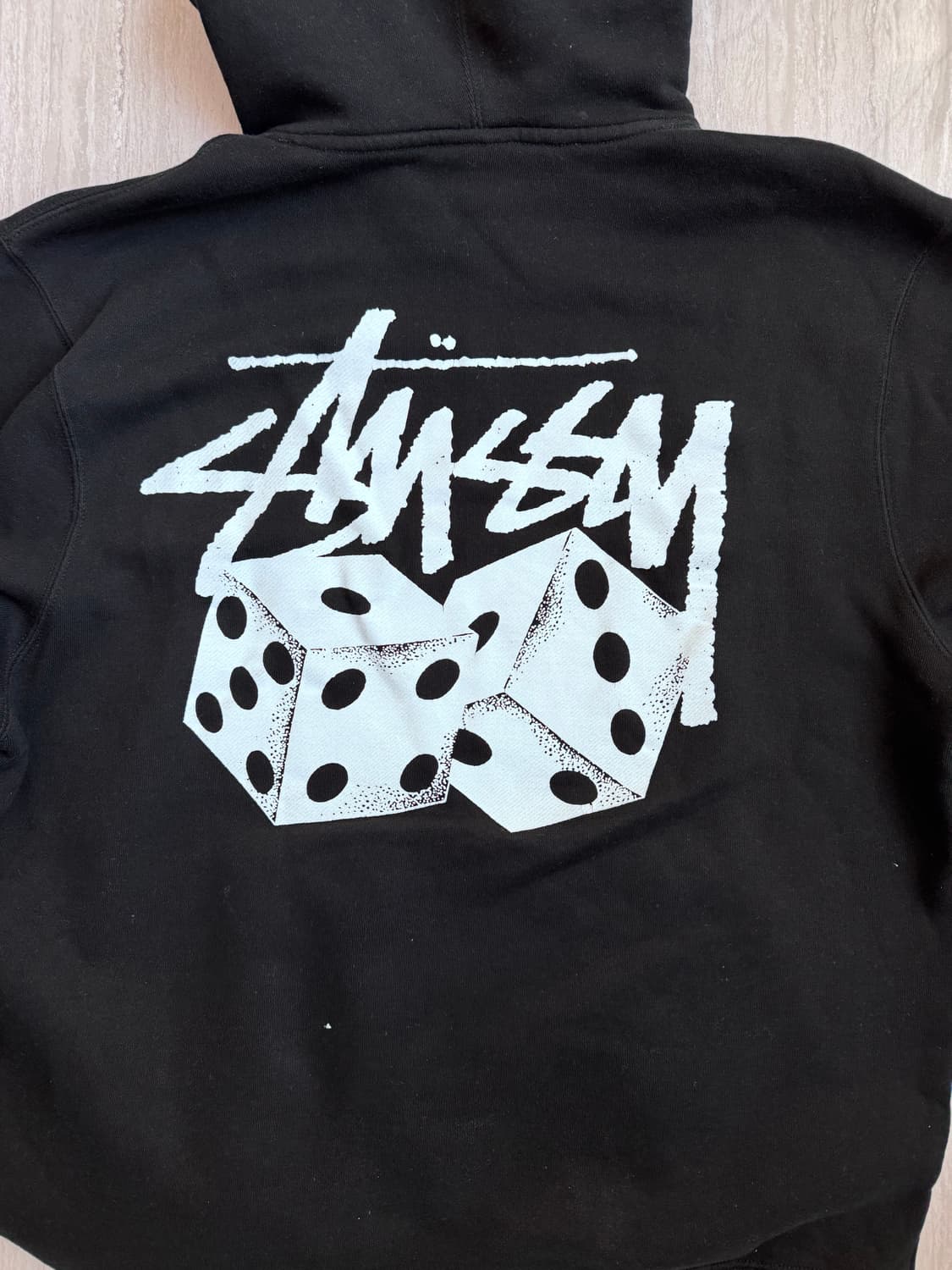 스투시 다이스 후드 블랙 L 상품이미지3