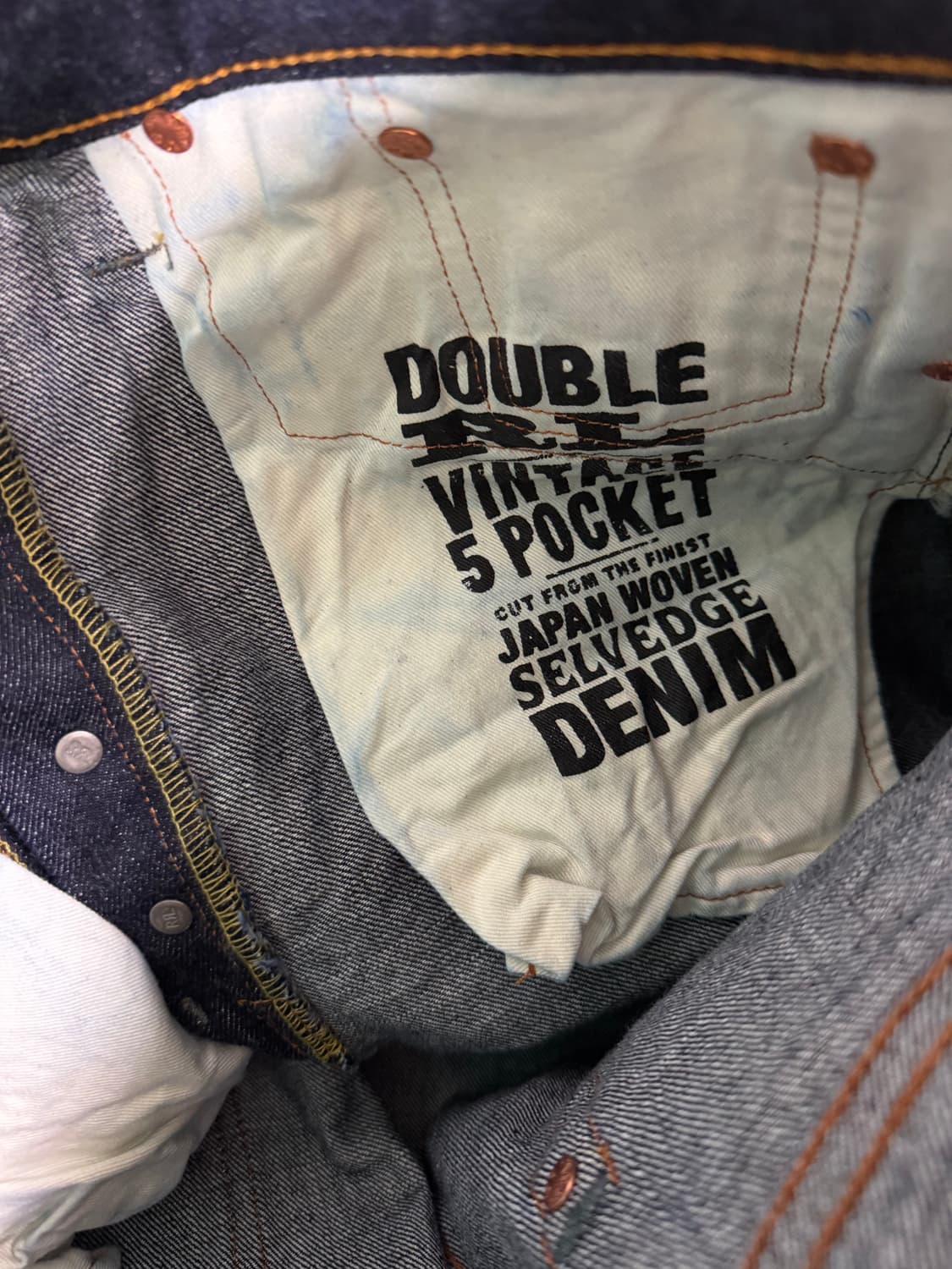 rrl 더블알엘 빈티지 파이브포켓 이스트웨스트 셀비지 린스 진 32/32 상품이미지5