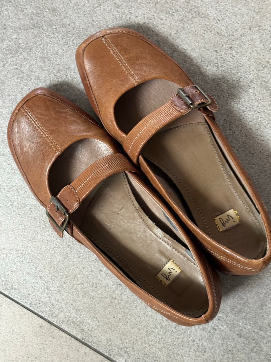일본빈티지 ing 브라운 플랫슈즈 단화 메리제인  상품이미지2