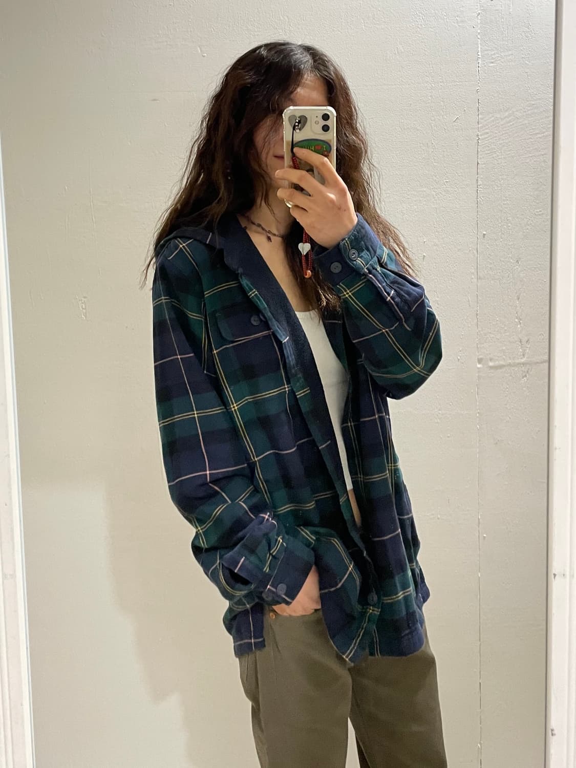 엘엘빈 블랙와치 후드 셔츠자켓 상품이미지2