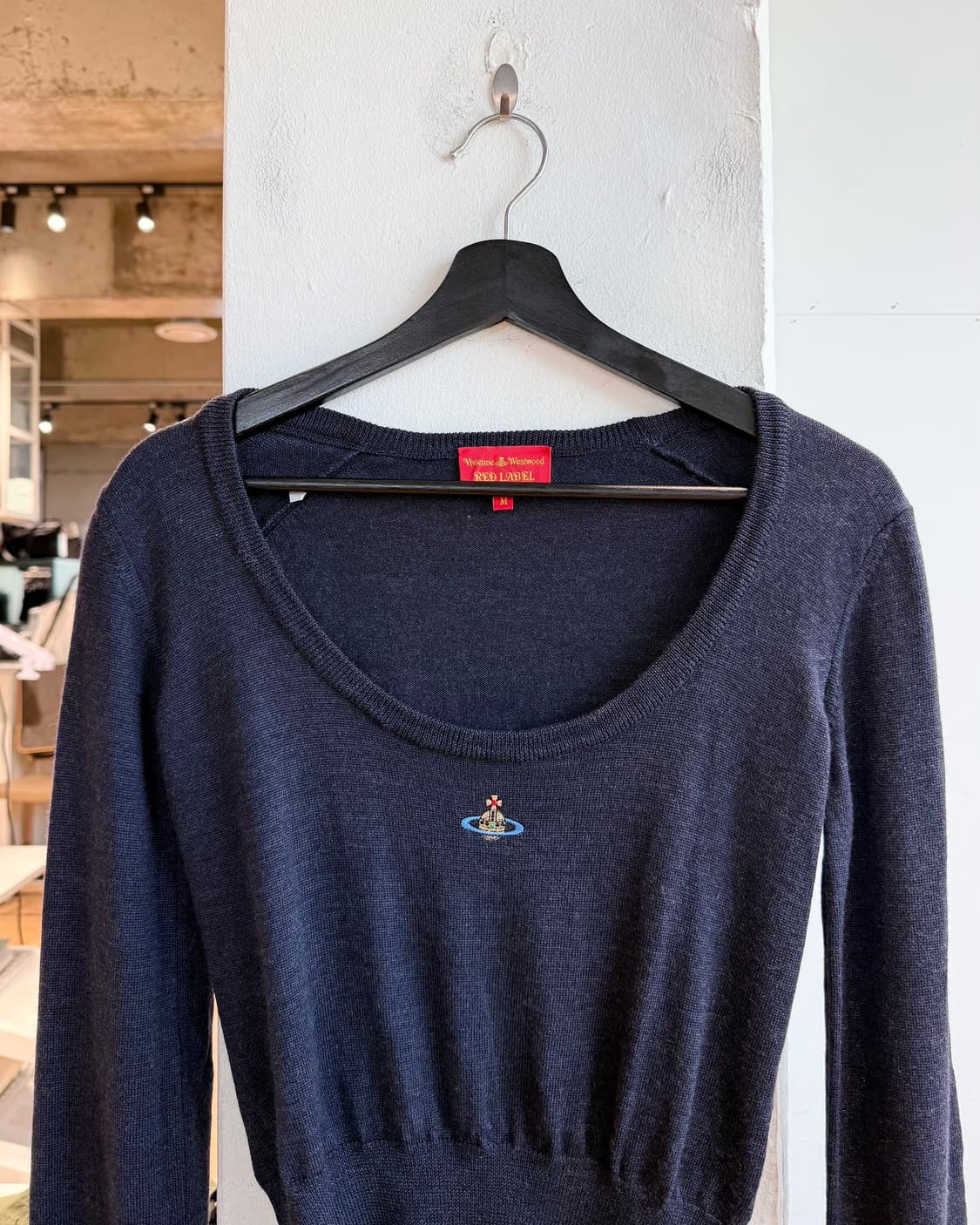 비비안 웨스트우드 레드라벨 네이비 orb자수 오브 니트  상품이미지3