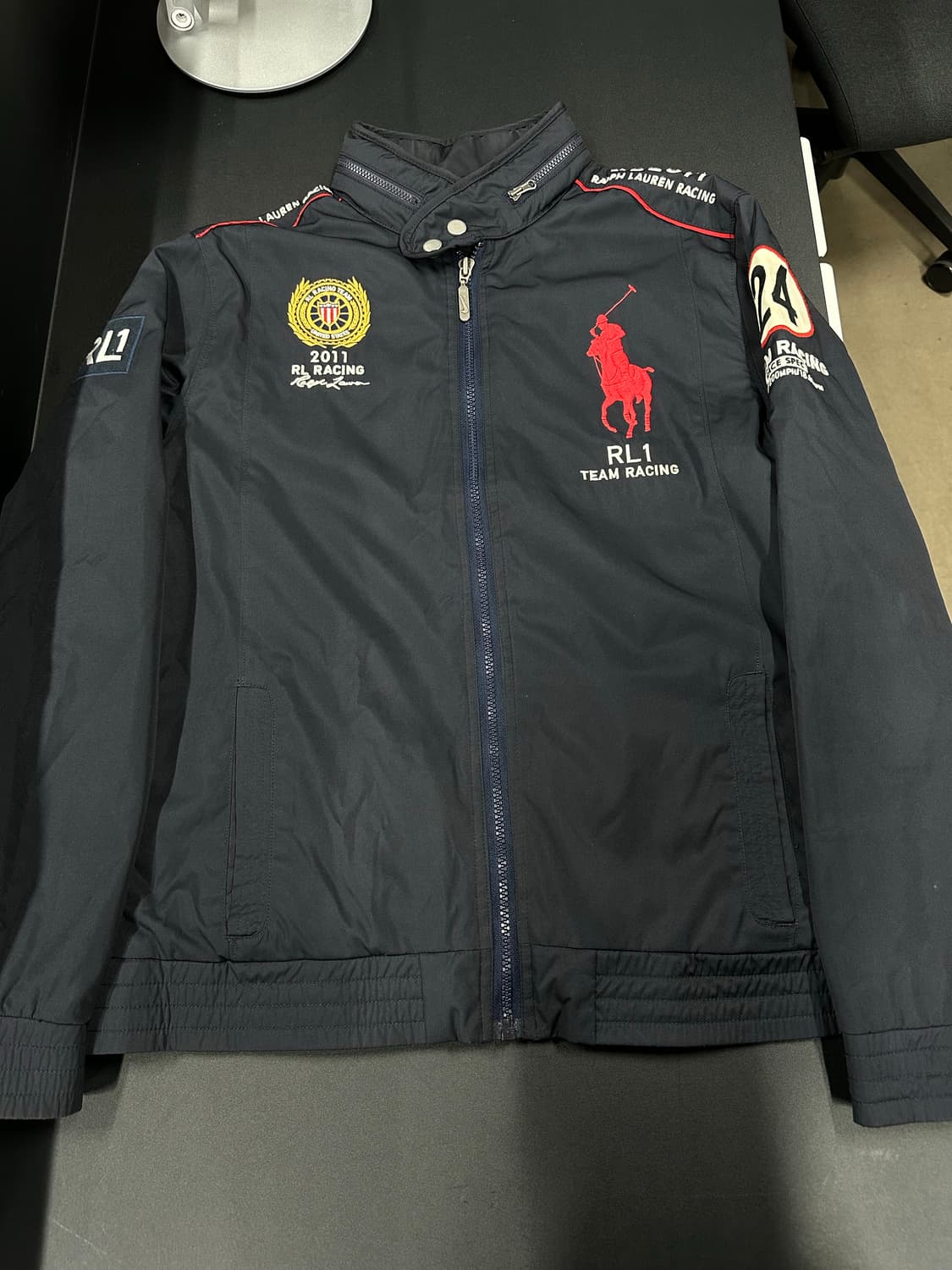 폴로 랄프로렌 2011 레이싱 봄버 자켓 블랙 상품이미지3