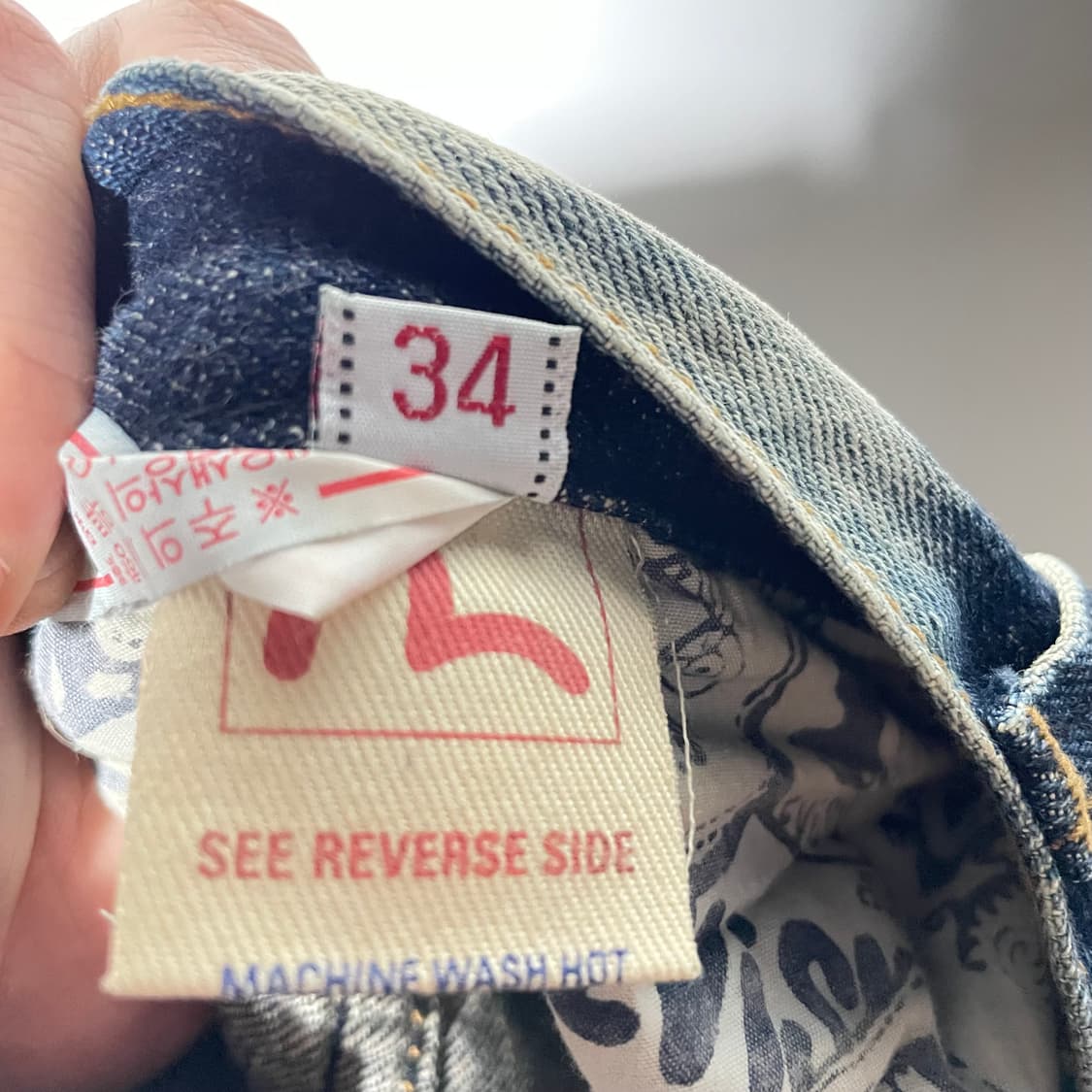 EVISU 에비수 청바지 옐로우 갈매기 데님팬츠 상품이미지8