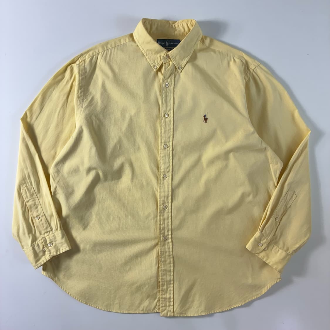 Polo  폴로 랄프로렌 자수 코튼 옐로우 옥스퍼드 셔츠  상품이미지1