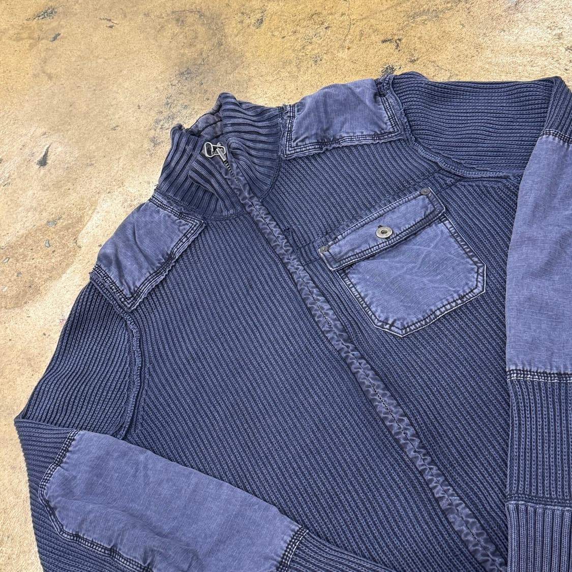 폴로 진스 빈티지 데님 니트 집업  상품이미지1