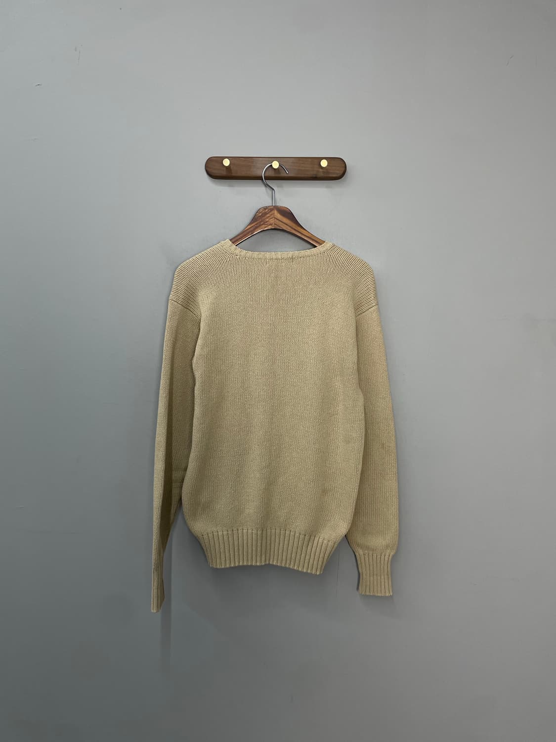 폴로 랄프로렌 베이지 브이넥 니트 H1529 상품이미지4