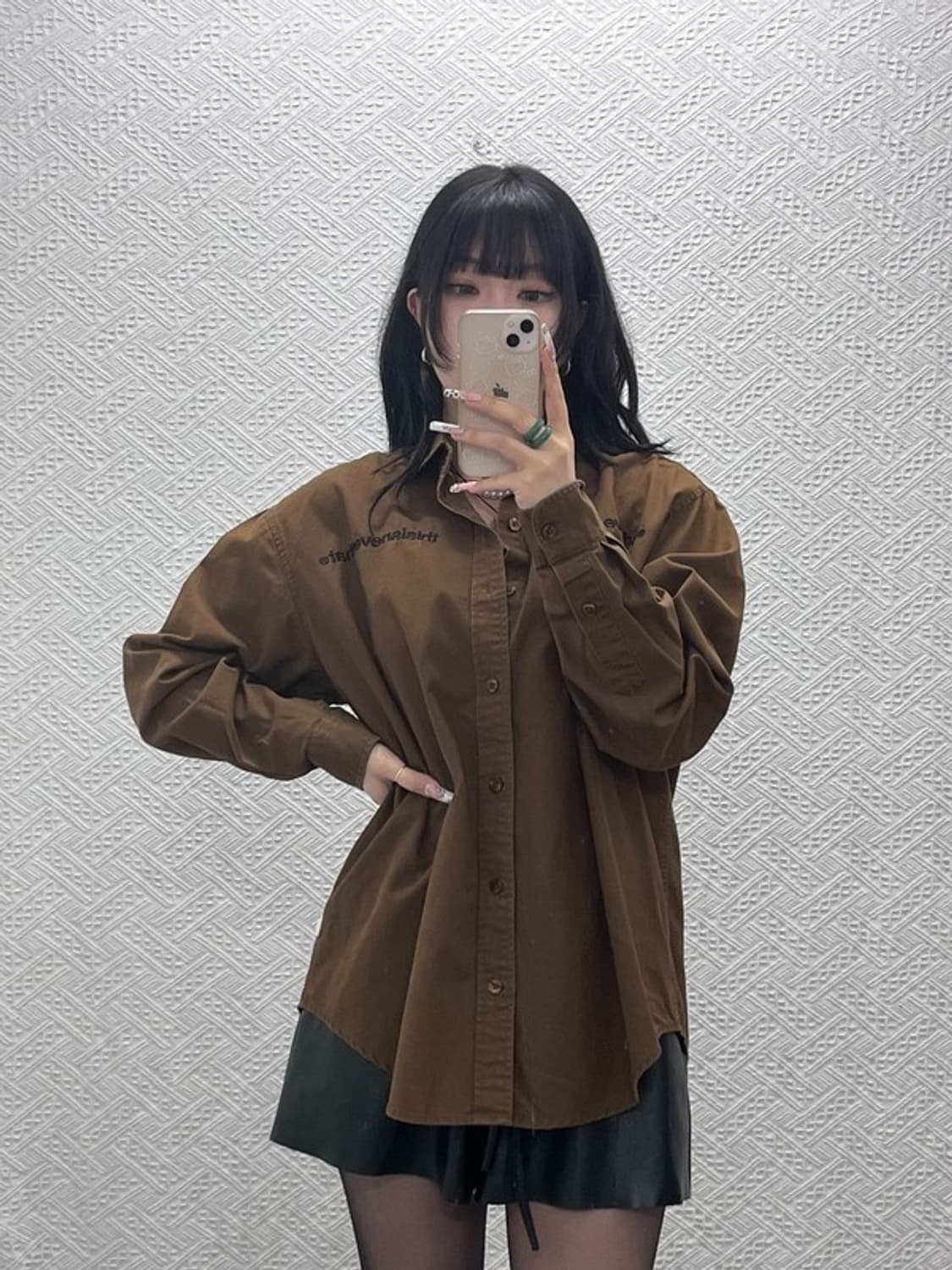 디스이즈네버댓 빈티지 캐주얼 스트릿 딥브라운 셔츠 S C11476 상품이미지2