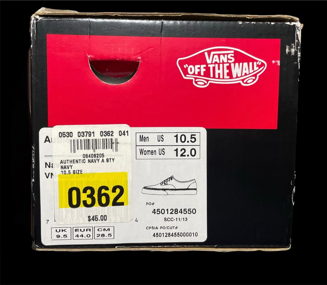 반스 어센틱 사이즈 285 네이비컬러(반스 커스텀) 상품이미지10