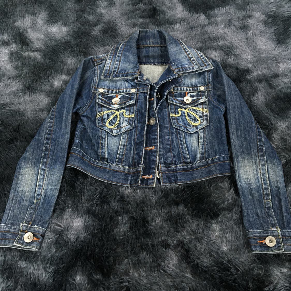 투티/0118 레드페퍼 워싱 크롭 데님 청자켓 y2k  상품이미지1