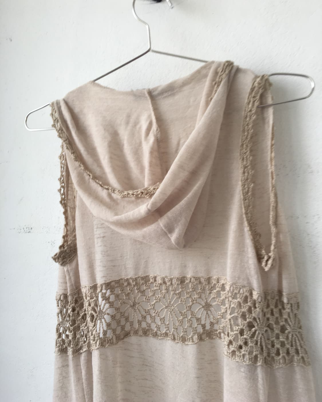 Fringe crochet layer hood open vest 상품이미지2