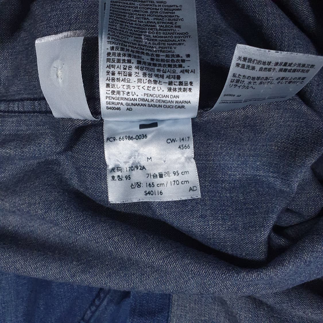 M) 리바이스 신형 클래식 웨스턴 포켓 버튼 스탠다드 청셔츠 중청 상품이미지9