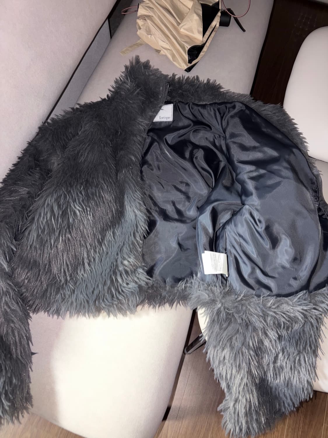 vintage fur zip-up (차콜) 상품이미지6