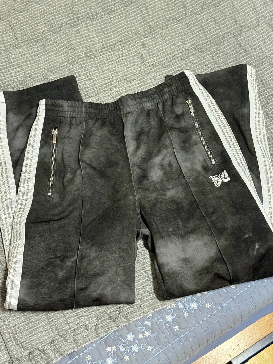 M] 니들스 x 누비안 트랙 팬츠 폴리 타이다이 블랙 - 누비안 한정 상품이미지5