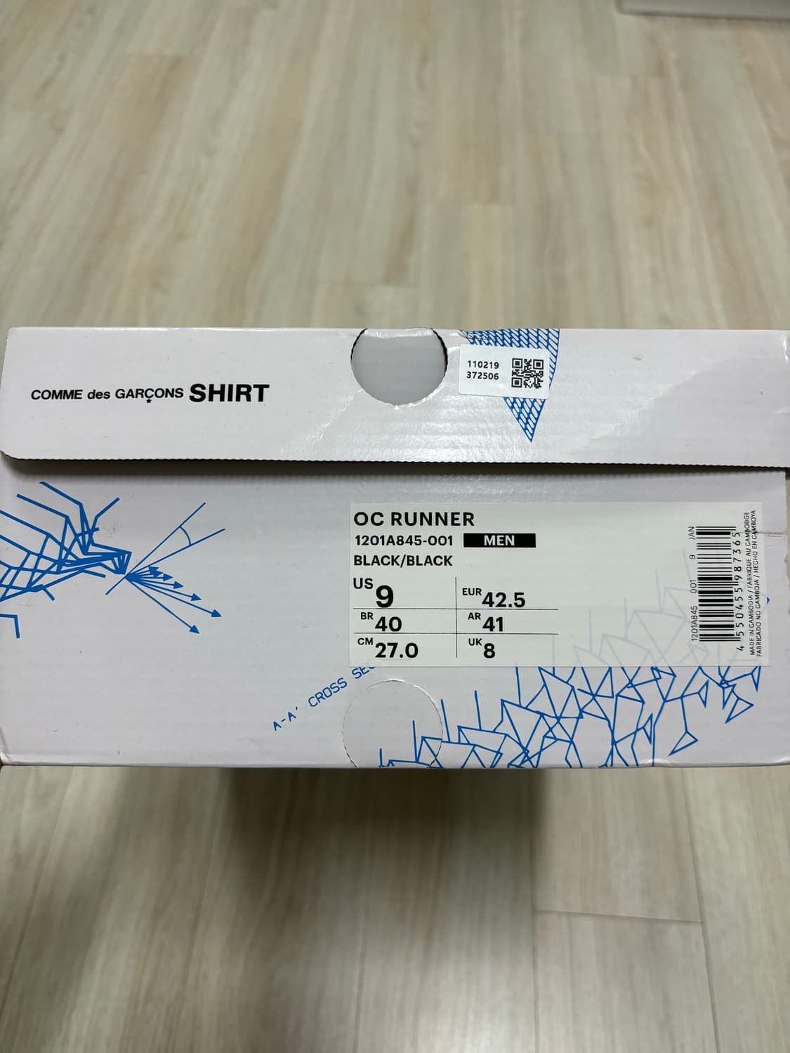 아식스 x 꼼데가르송 셔츠 OC 러너 블랙 상품이미지6