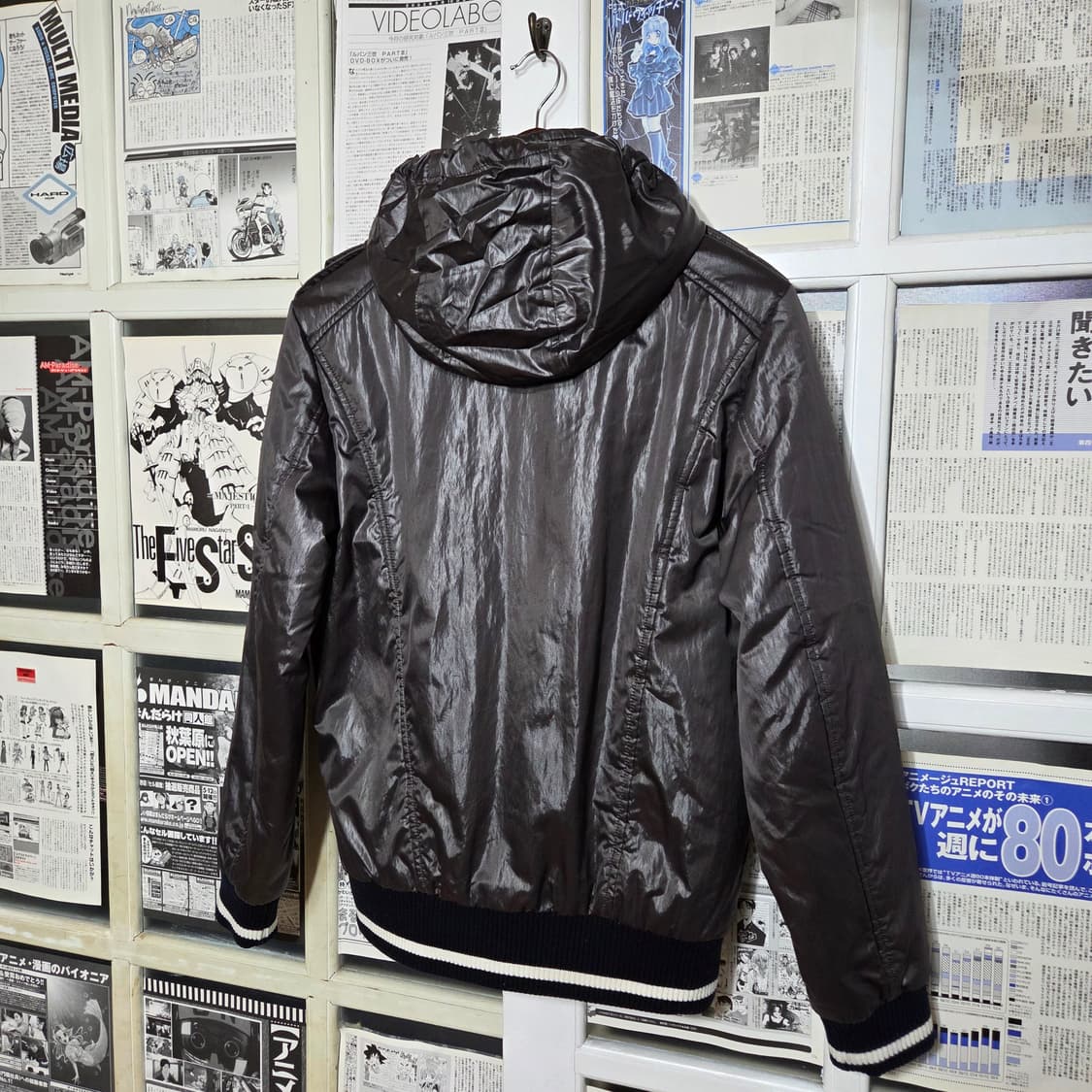 DOHC 카키 절개 라인 누빔 패딩 점퍼 상품이미지6