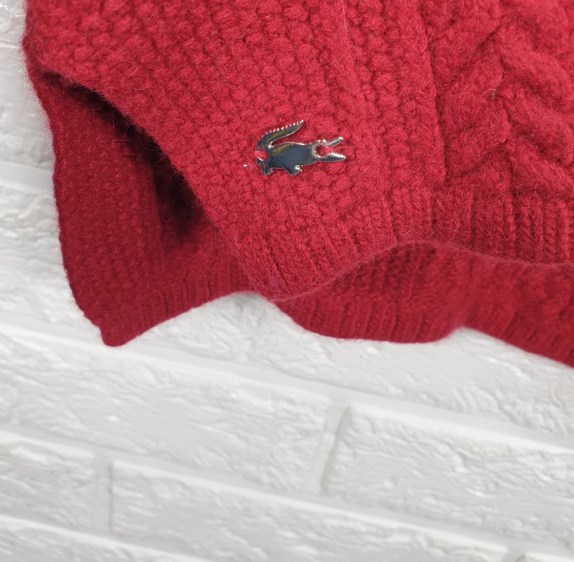 [38]라코스테 모직 케이블 니트 가디건 상품이미지3