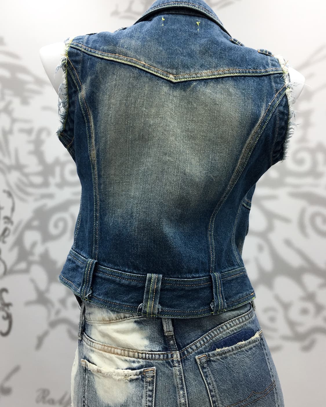 Y2K denim vest 상품이미지5