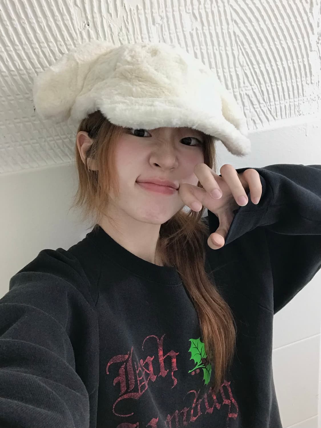 산리오 시나모롤 오네갸루 퍼 캡모자 상품이미지2