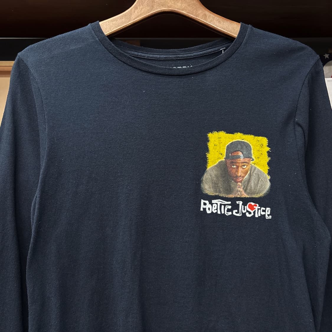 포이틱 저스티스 2Pac 그래픽 롱슬리브 티셔츠 N1263 상품이미지3