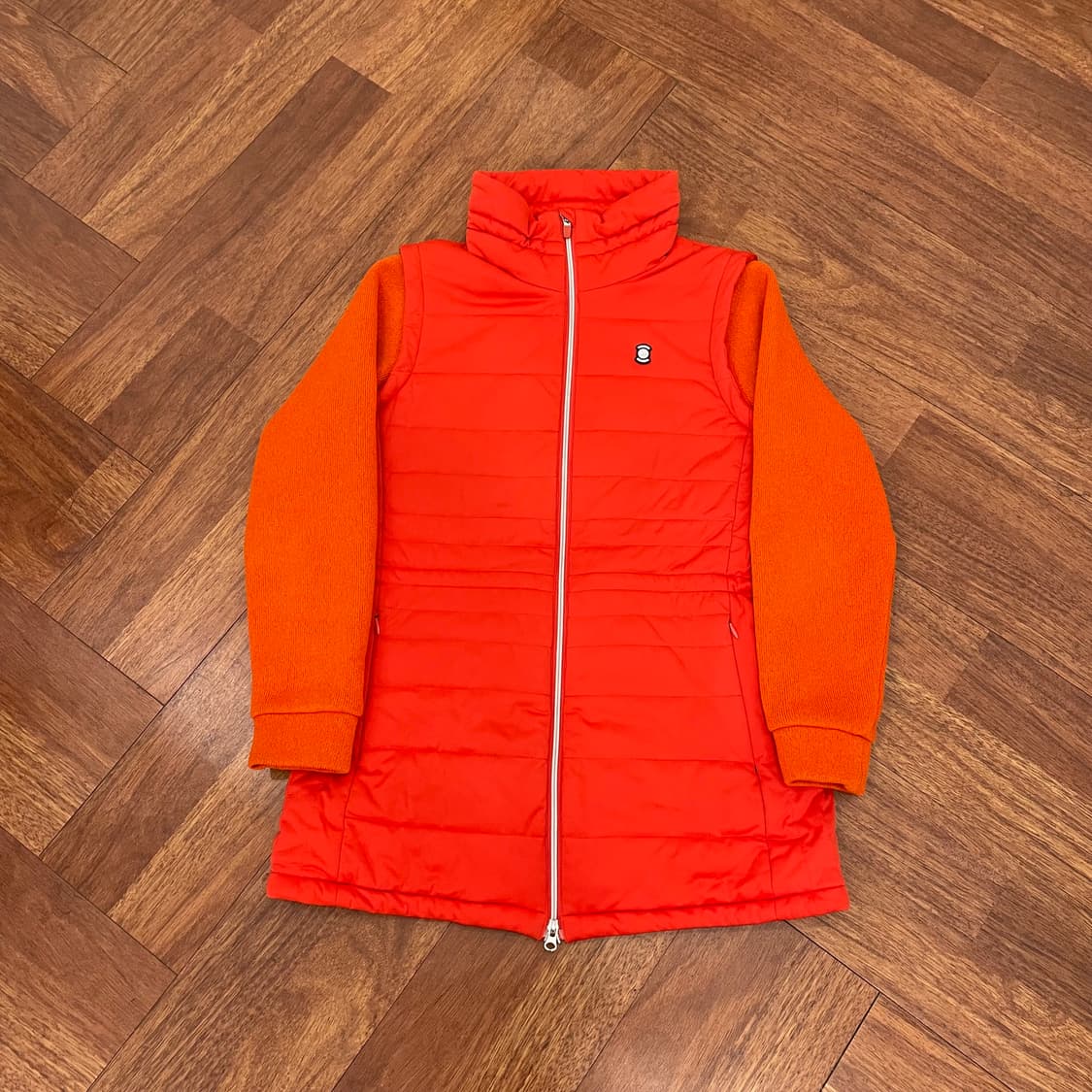 와이드앵글 방풍 패딩 니트집업 상품이미지1