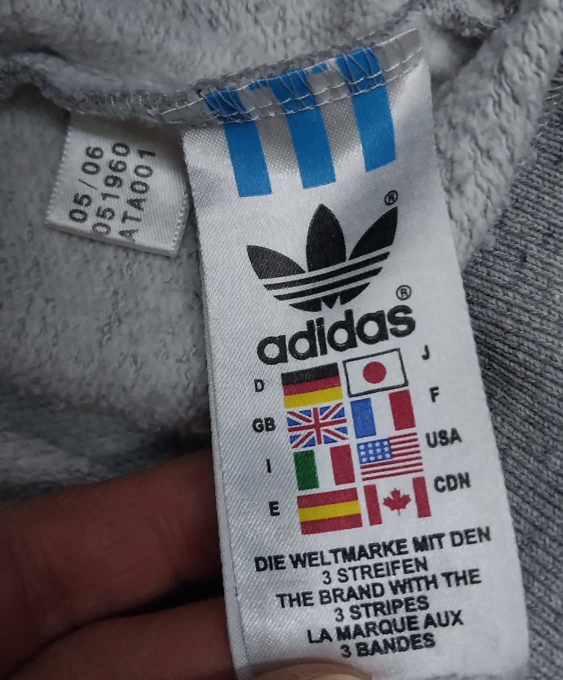 아디다스 후드집업 회색 (끈 분실) 상품이미지3