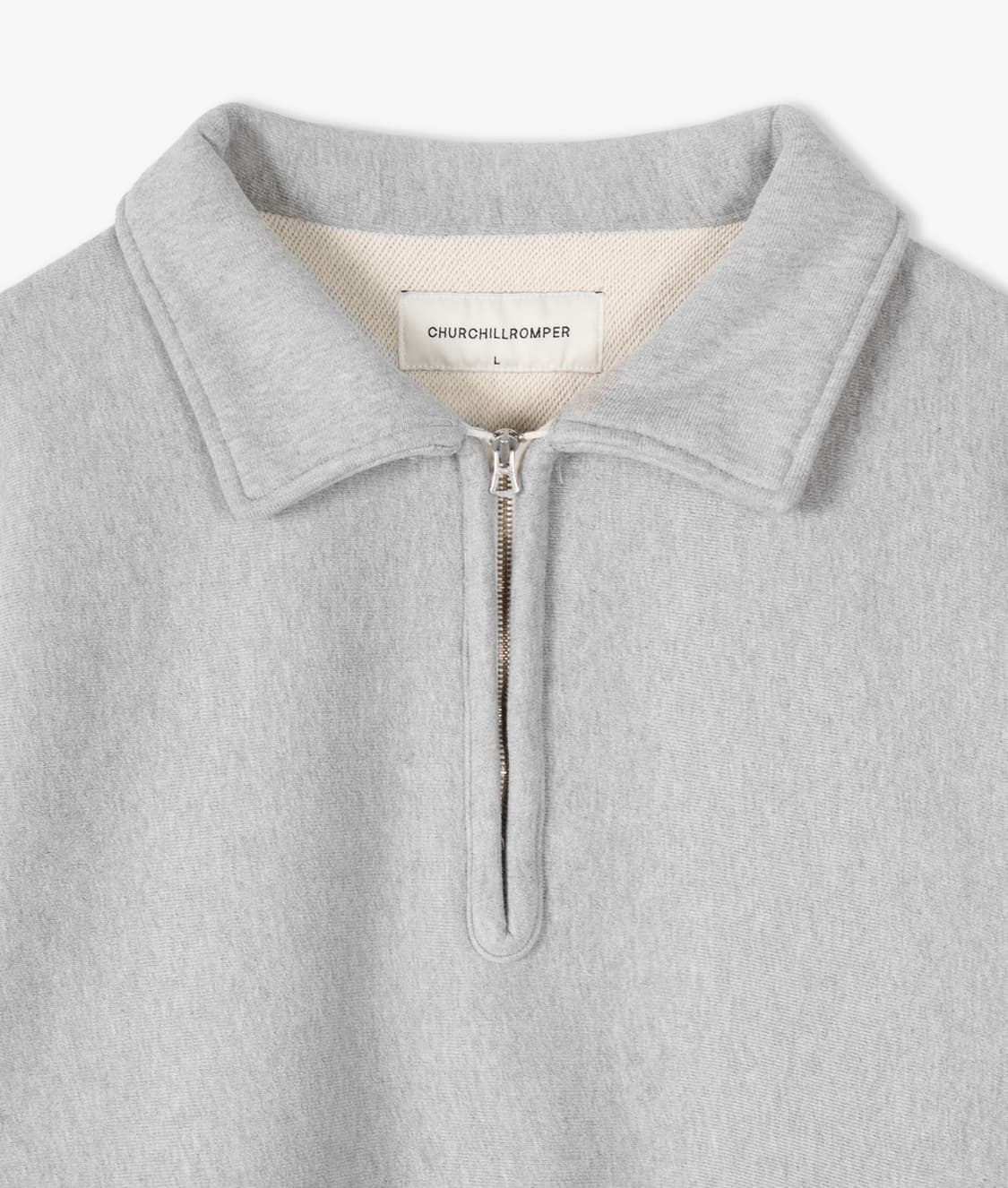 [L] 처칠롬퍼 하프집 풀오버 빈티지 그레이 상품이미지5