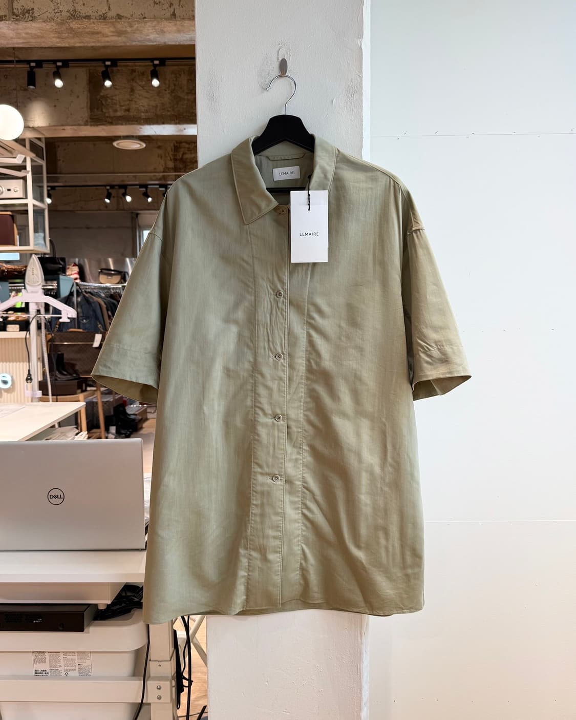 르메르 그린 컨버터블 포플린 하프 셔츠  상품이미지2