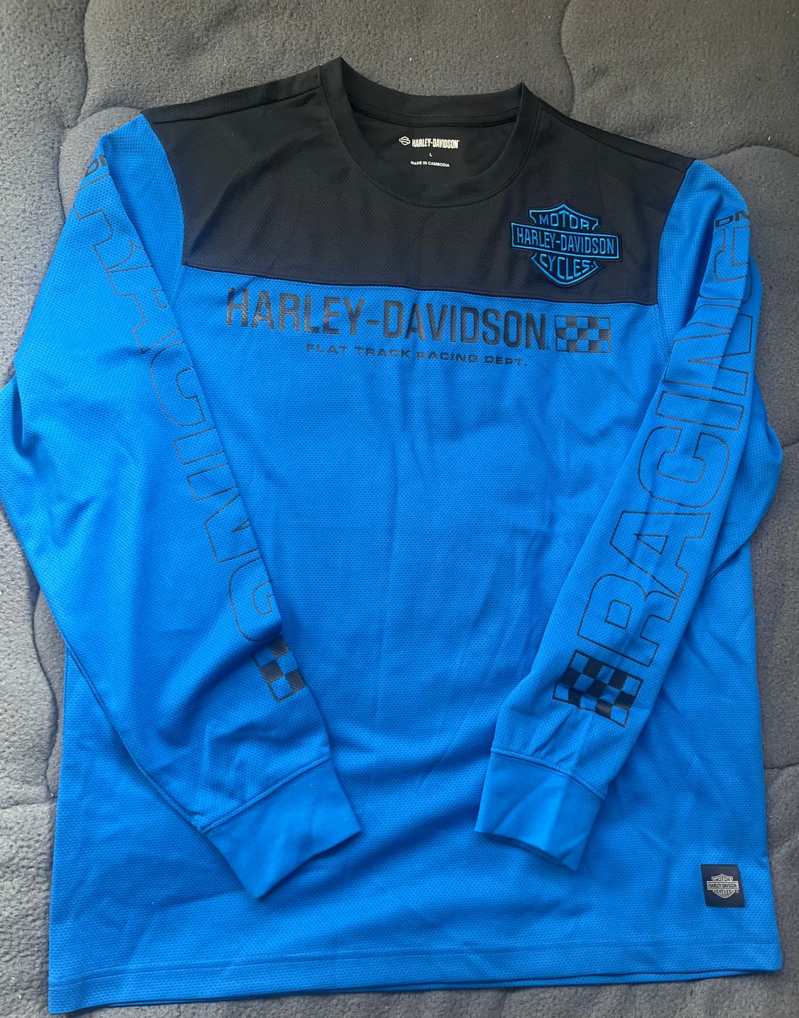 [L] 할리데이비슨 레이싱 져지 롱슬리브 긴팔 티셔츠 상품이미지1