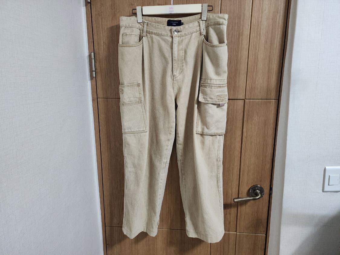 (34)커스텀멜로우 배기 와이드 카고 데님 팬츠 상품이미지1