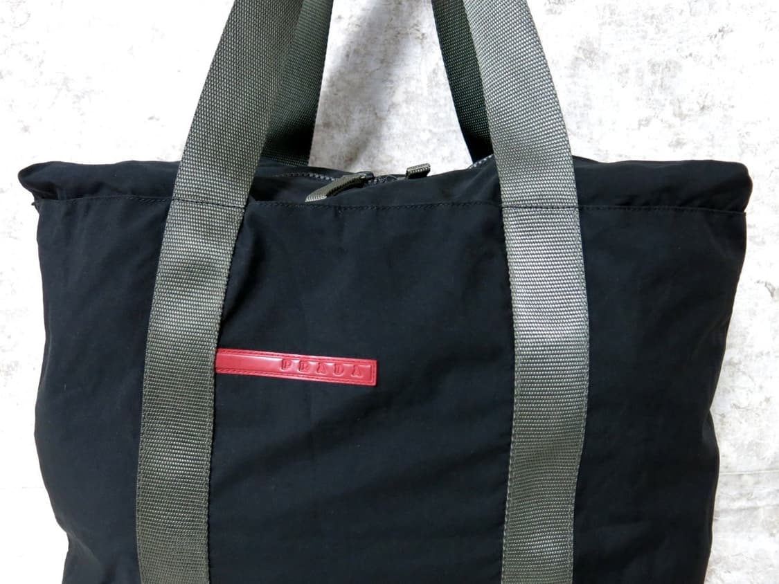 프라다 스포츠 레드러버 로고 나일론 토트백 상품이미지2