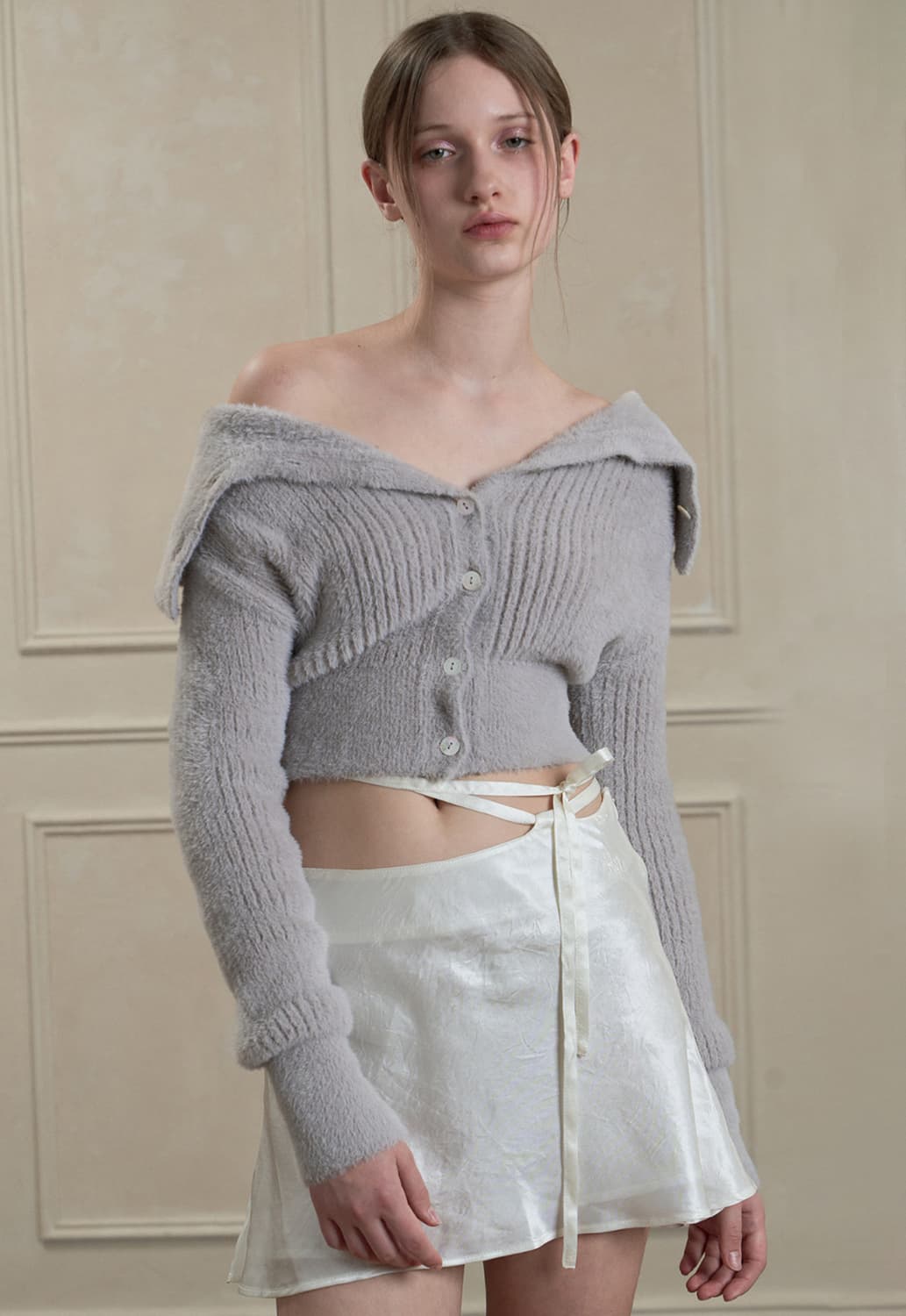 페인오어플레져 오키드 미니 스커트 화이트 상품이미지3