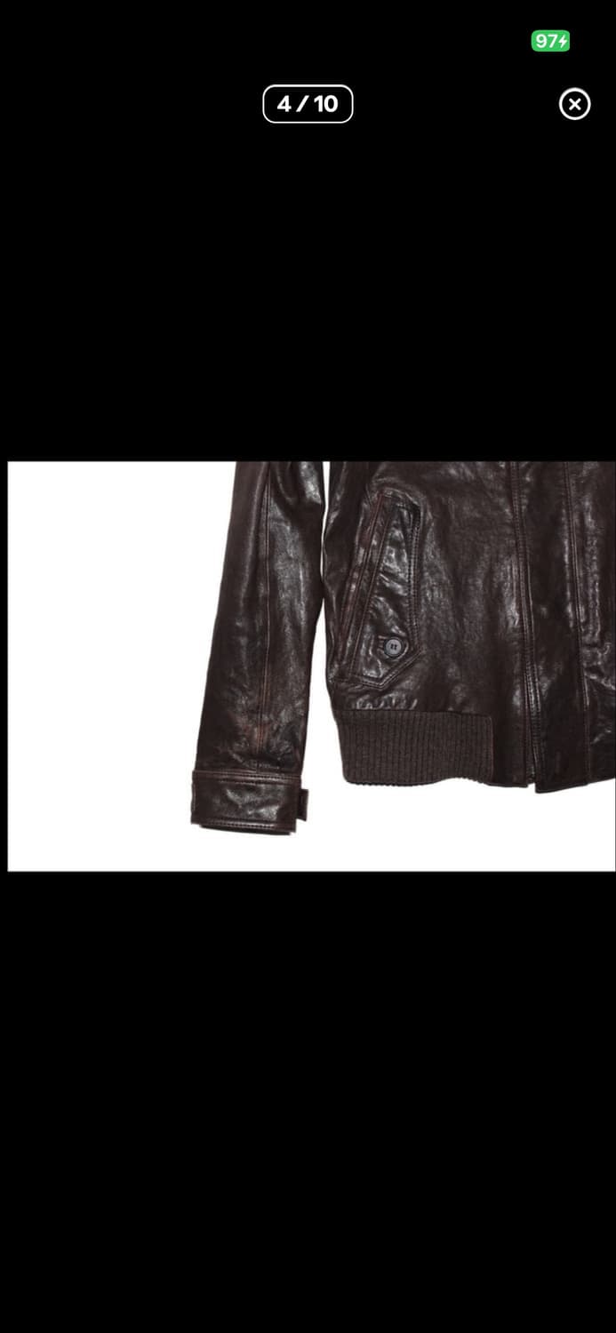 Wooyoungmi 하이넥 레더 자켓 100 상품이미지4