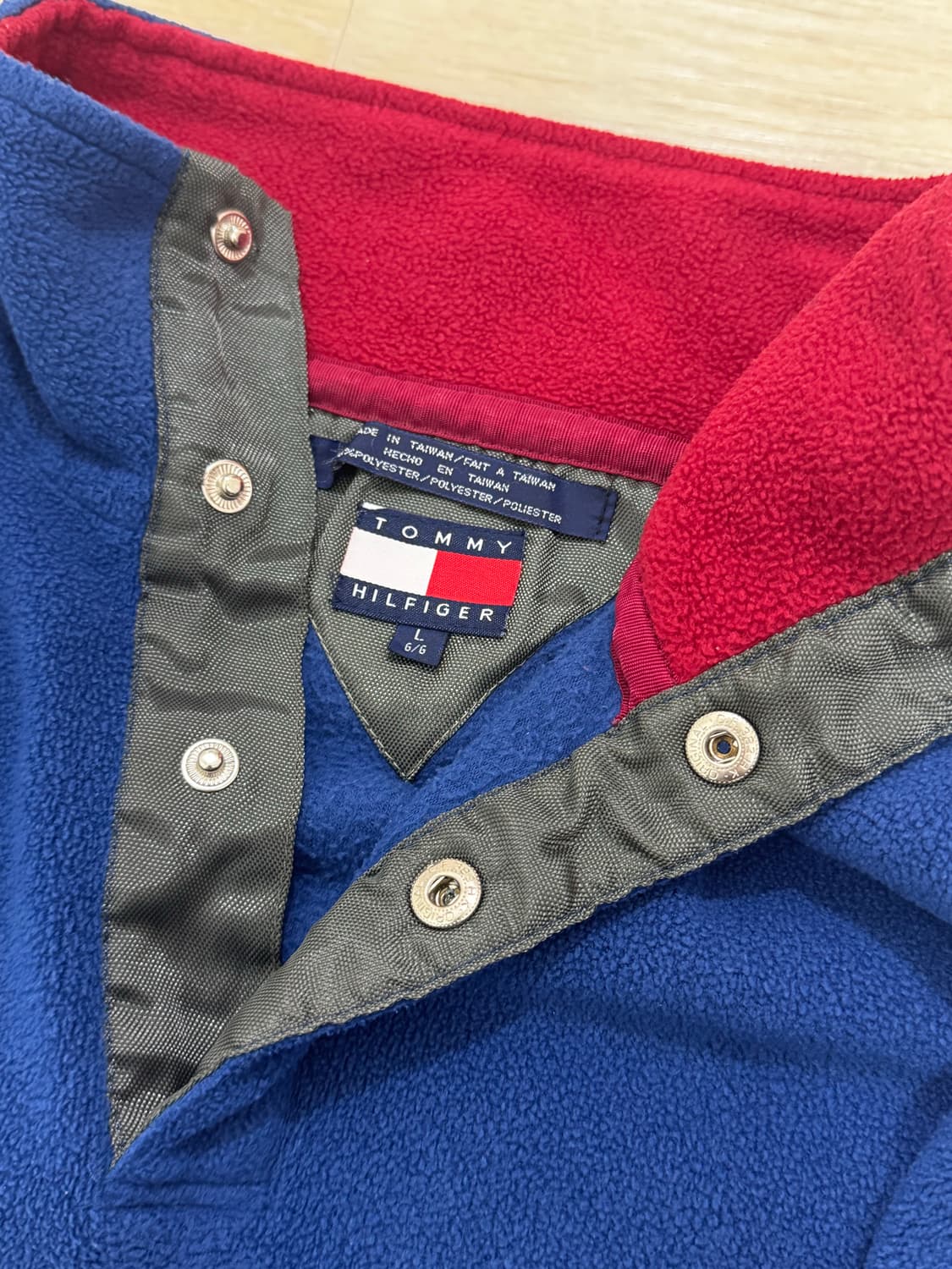 타미힐피거 빅플래그 하프버튼 후리스 L 상품이미지10