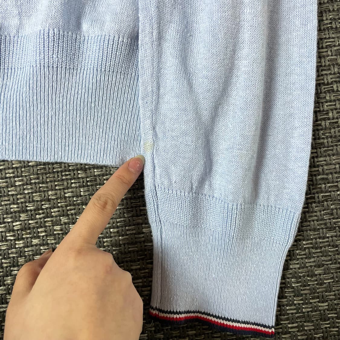 타미힐피거 미니로고 스카이블루 긴팔 니트 L 상품이미지6