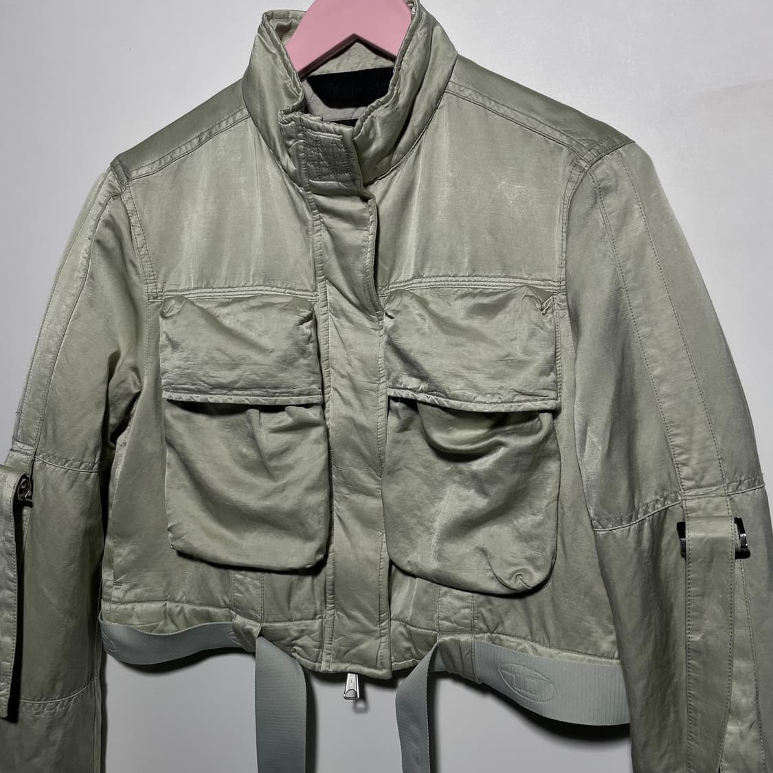 디젤 G-Tali 린넨 블렌드 크롭 자켓 상품이미지3