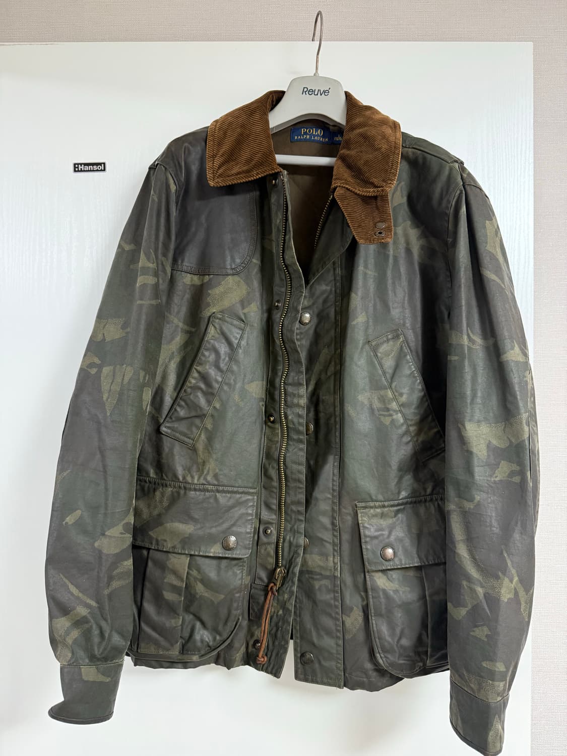 폴로 랄프로렌 왁스 카모 자켓 s (98-100) 상품이미지1