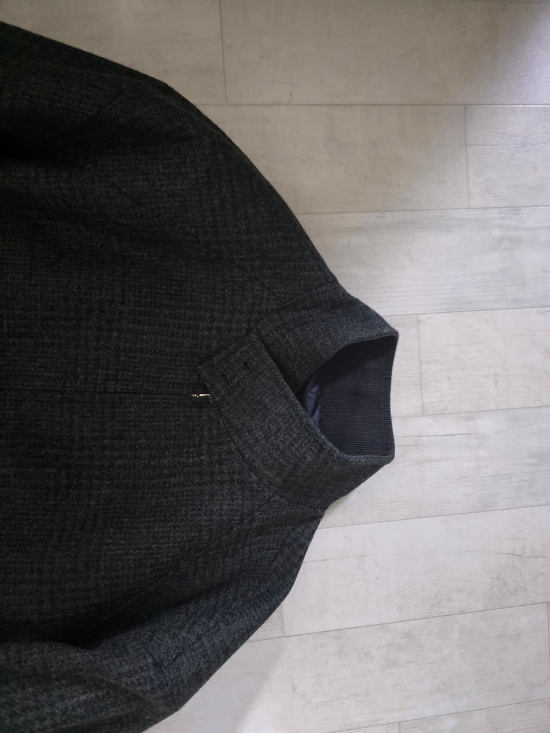 포커페이스 오버사이즈 문 트위드 해링턴 블루종 48 상품이미지3