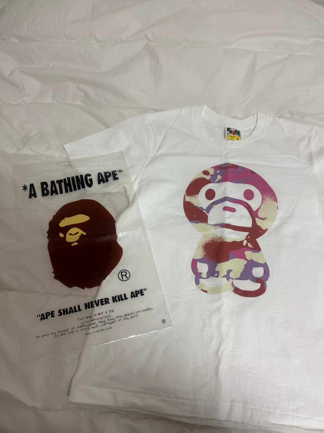 베이프 베이비 마일로 카모 티셔츠 (도쿄 베이프 구매) 상품이미지1